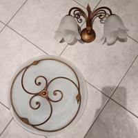 Plafoniera ed applique bagno