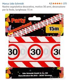 Striscia arredamento per compleanno 30 anni
