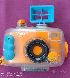 fotocamera analogica + custodia subacquea 