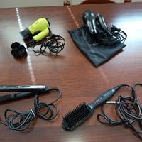 Piastra, Spazzola lisciante e 2 phon viaggio.