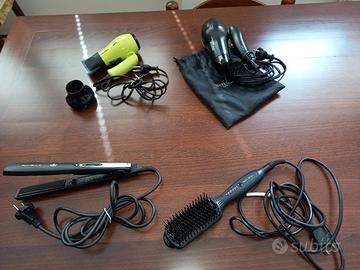 Piastra, Spazzola lisciante e 2 phon viaggio.