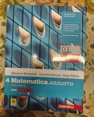 Matematica azzurro 4 isbn 9788808490056