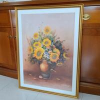 Quadro con cornice  "stampa Girasoli"