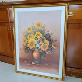 Quadro con cornice  "stampa Girasoli"