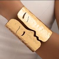 Bracciale donna a fascia regolabile acciaio oro 