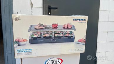 Raclette con grill in pietra naturale