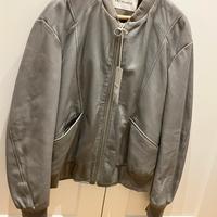 Giacca in pelle Trussardi grigia