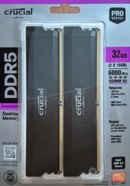 RAM DDR5 CRUCIAL PRO 6000mhz 32gb (2x16gb) cl36