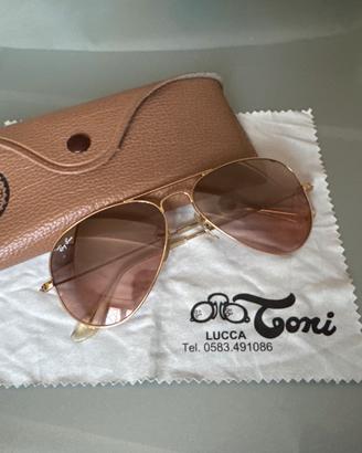 Ray-Ban Aviator oro lente rosa specchiata