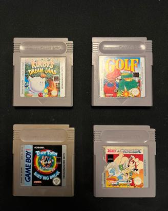 4 Giochi Game Boy: Kirby, Golf, Tiny Toon, Asterix
