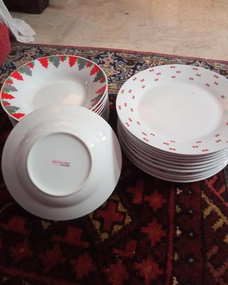 servizio piatti natalizio in ceramica Nataluna