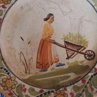 Piatto grande ceramica Grottagliese anni 40/50