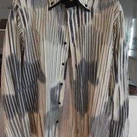 Camicia collo alto fantasia righe tg L