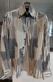 Camicia collo alto fantasia righe tg L