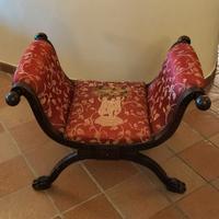 Dormeuse in stile classico, legno scolpito, elegan