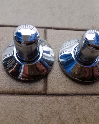 2 cappucci universali acciaio cromati bagno chiave
