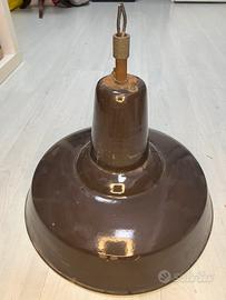Lampada Industriale smaltata Vintage Anni '50