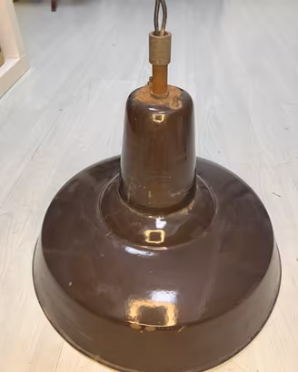 Lampada Industriale smaltata Vintage Anni '50