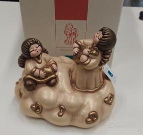 carillon con angeli  antico in ceramica thun