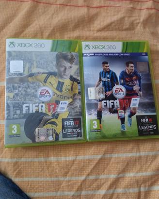 XBOX 360 LOTTO 2 GIOCHI FIFA 17+FIFA 16 