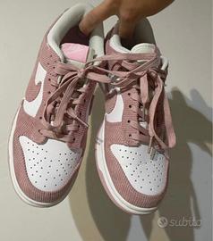 Nike Dunk rosa velluto e bianco - n.40