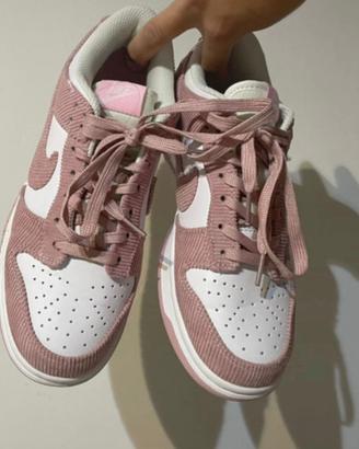 Nike Dunk rosa velluto e bianco - n.40