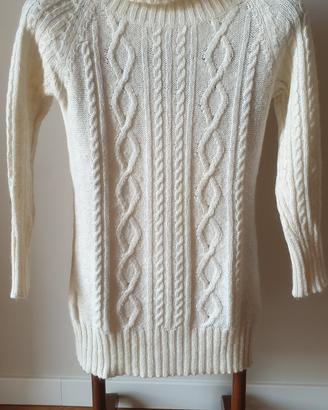 maglione a maglia bianco