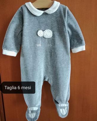 tutina in ciniglia taglia 6 mesi