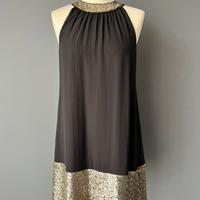 Vestito/abito donna da sera nero&oro veglione