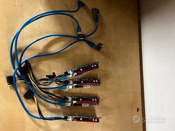 Set 16x pcie riser board 3.0 da 60cm mining