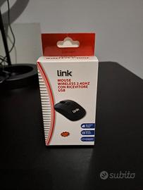 Mouse Wireless LINK 3 Tasti Nero, Ricevitore USB-A