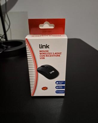 Mouse Wireless LINK 3 Tasti Nero, Ricevitore USB-A