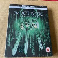 The Matrix Reloaded 4K UHD Blu Ray Steelbook NUOVA