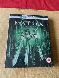 The Matrix Reloaded 4K UHD Blu Ray Steelbook NUOVA