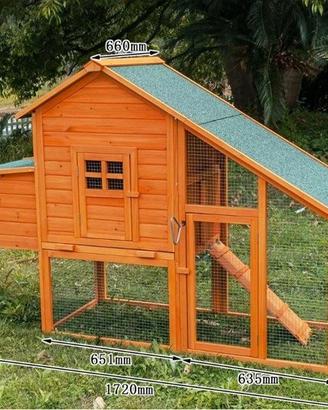 Pollaio per galline ovaiole in legno da giardino