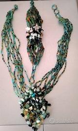 Parure vintage perline colorate
