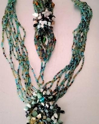 Parure vintage perline colorate