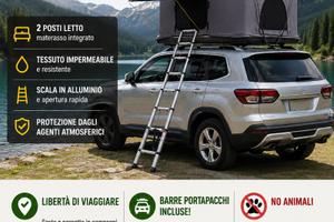 Tenda da tetto 2 persone con portapacchi incluso