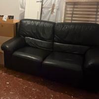 Divano letto in pelle nera alta qualità