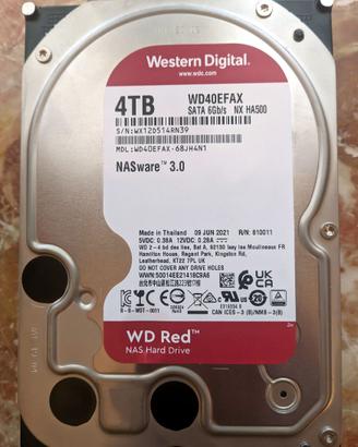 Hard Disk 4 TB NAS WD RED WD40EFAX