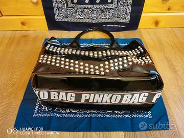 borsa shopper nera Pinko vernice mod. 1H2