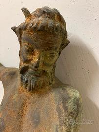 Scultura in bronzo satiro XIX secolo 76 cm