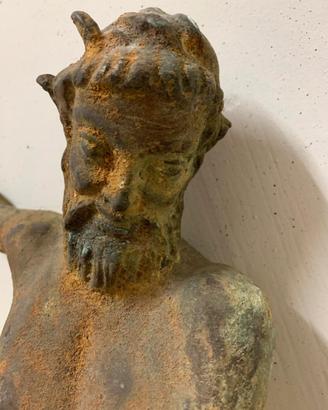 Scultura in bronzo satiro XIX secolo 76 cm