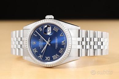 rolex  day just 16220 blu numeri romani