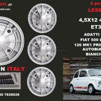 Cerchi Campagnolo Lesmo 4,5x 12 fiat 500 l f r