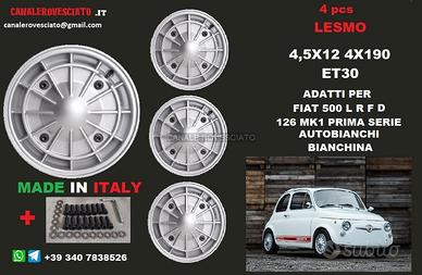 Cerchi Campagnolo Lesmo 4,5x 12 fiat 500 l f r