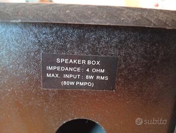 coppia casse acustiche piccole passive 