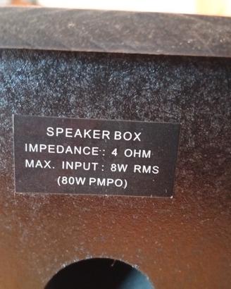 coppia casse acustiche piccole passive 