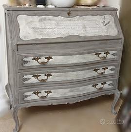 Antica ribalta scrittoio secretaire stile barocco 