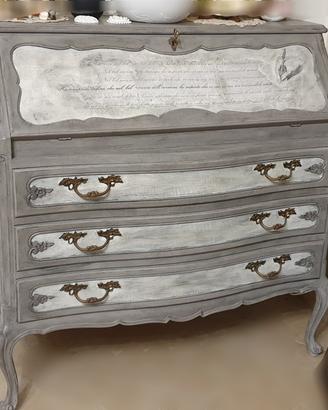 Antica ribalta scrittoio secretaire stile barocco 